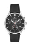 BEVERLY HILLS POLO CLUB Chronograph Black Leather Strap