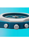 D1 MILANO Polychrono Chronograph Blue Polycarbonate Bracelet