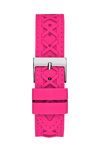 GUESS Corset Crystals Pink Rubber Strap