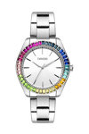 BREEZE Prismatic Crystals Silver Stainless Steel Bracelet