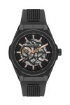 BEVERLY HILLS POLO CLUB Automatic Black Rubber Strap