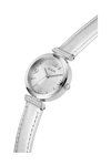 GUESS Array Crystals Silver Leather Strap