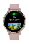 GARMIN Venu 3S Soft Gold Bezel with Dust Rose Silicone Band