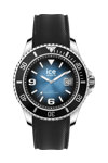 ICE WATCH Steel Black Silicone Strap (L)
