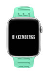 BIKKEMBERGS Small Smartwatch Light Green Silicone Strap