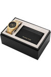 MICHAEL KORS Slim Runway Chronograph Gold Stainless Steel Bracelet Gift Set