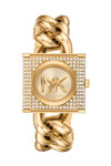 MICHAEL KORS Chain Lock Crystals Gold Stainless Steel Bracelet