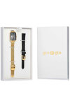 GREGIO Crystals Gold Stainless Steel Bracelet Gift Set