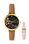 TED BAKER Ammy Hearts Brown Leather Strap Gift Set