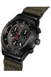 SWATCH Power Of Nature By The Bonfire Chronograph Khaki Combined Materials Strap