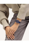 SWATCH Essentials Trendy Lines At Night Blue Silicone Strap