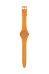 SWATCH Essentials Trendy Lines In Sienna Orange Silicone Strap