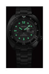 SEIKO Prospex Black Series Turtle 'Night Vision' Divers Automatic Black Stainless Steel Bracelet