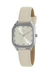MAREA Crystals Beige Leather Strap
