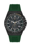 BEVERLY HILLS POLO CLUB Dual Time Green Rubber Strap